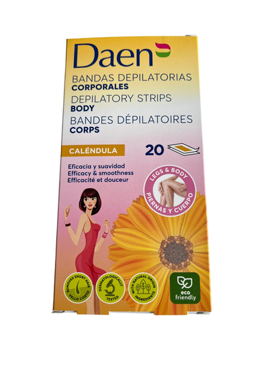 Banda de cera depilatoria corporal daen 20 unidades
