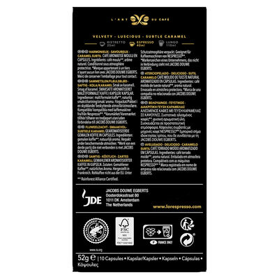 Café espresso de caramelo intensidad 8 L´or 10 cápsulas