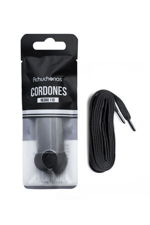 Cordones planos Achuchonas negros 110 cm