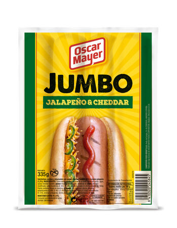 Salchicha Jumbo Oscar Mayer 335gr Jalapeño&Cheddar