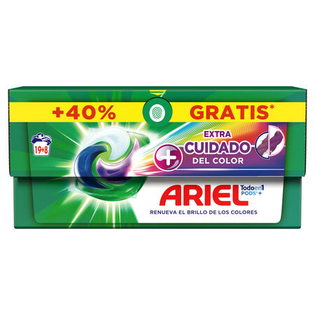 Detergente en cápsulas Pods Ariel 19+8 Lavados Color