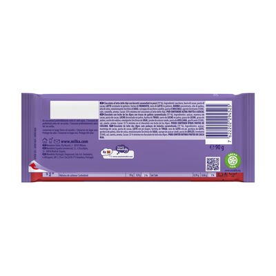 Chocolate con leche Milka y galleta lotus Biscoff 90g