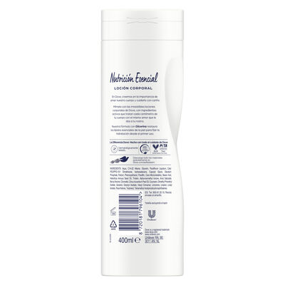 Body milk para piel seca con nutrici&oacute;n esencial Dove 400 ml