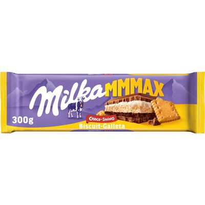 Chocolate con leche, bizcocho y galleta Milka 300g