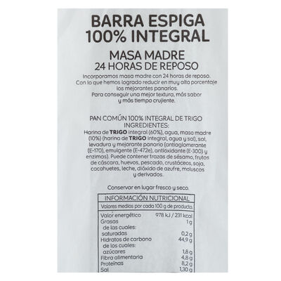 Barra de espiga plus puro trigo 330g