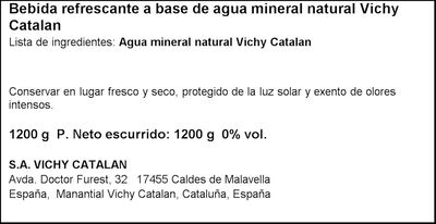 Agua con gas Vichy Catal&aacute;n 1,2L