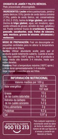 Croquetas Alipende Jamon 400g
