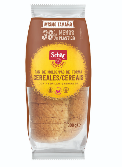 Pan molde Sch&auml;r sin gluten con cereales 300g