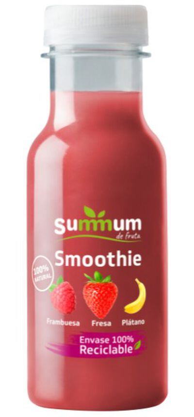 Smoothie frambuesa,fresa y pl&aacute;tano 250ML