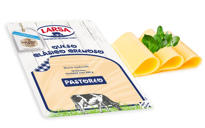 Queso de vaca de pastoreo certificada en lonchas Larsa 200g