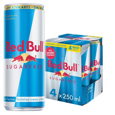 Bebida energética sin azúcar Red Bull 25cl pack 4