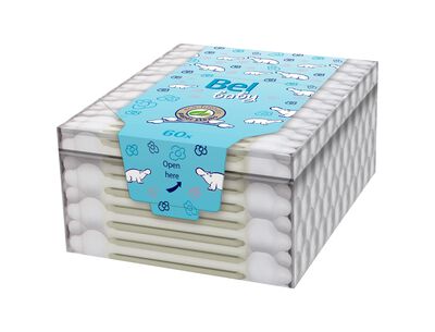 Bastoncillo con 60 unidades para cuidado del beb&eacute; Bel 60u