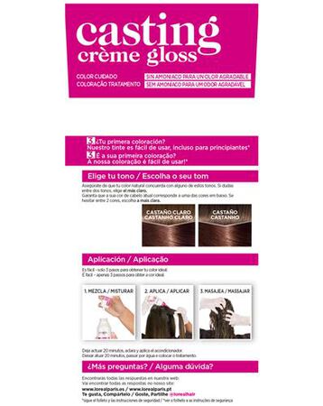 Tinte para el pelo sin amon&iacute;aco Casting Cr&egrave;me Gloss  n&ordm; 500 casta&ntilde;o claro