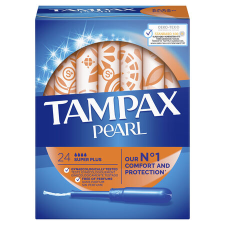 Tampón con aplicador Tampax Pearl 24 uds super plus