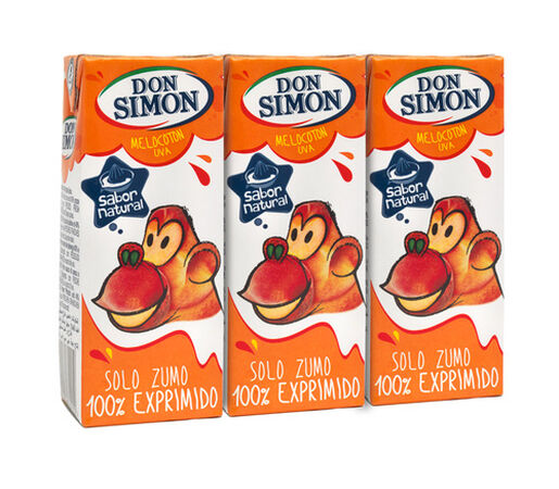 Zumo de melocotón y uva 100% exprimido Don Simón pack 3