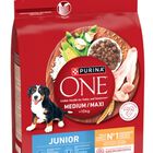 Alimento de perro PURINA ONE&reg; MEDIUM/MAXI >10kg Junior Pollo y Arroz 2,5kg