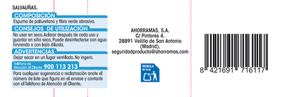 Estropajo salvauñas Lanta 3 uds