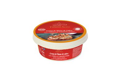 Crema de queso de cabra Quesarias Tierras Altas 125gr con cebolla caramelizada