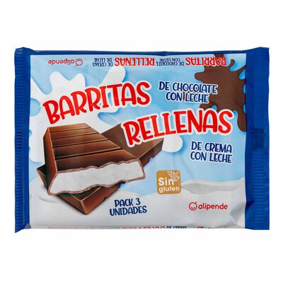 Barritas chocolate con leche Alipende 105g