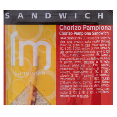 Sandwich de chorizo 130g