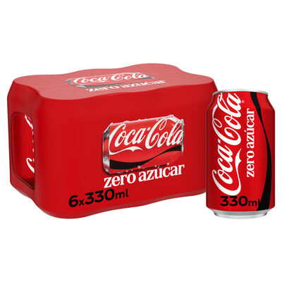 Refresco Coca-Cola Zero Az&uacute;car 33cl Pack lata 6