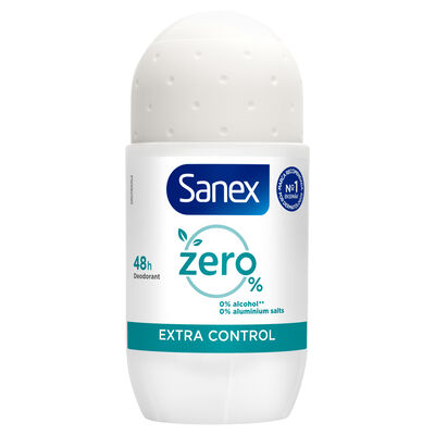 Desodorante roll-on Sanex Zero% Extra Control protección 48h 50ml