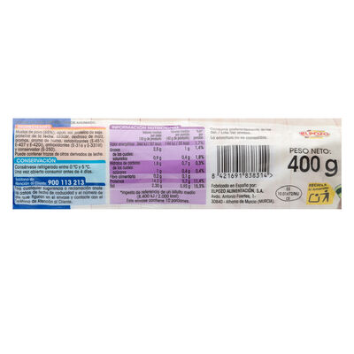Jam&oacute;n de pavo Alipende mini pieza 400g