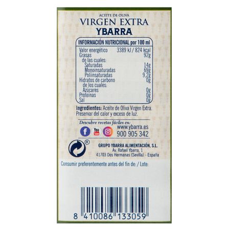 Aceite de oliva  virgen extra Ybarra 500ml