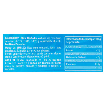 Bacalao en migas Angomar 180g