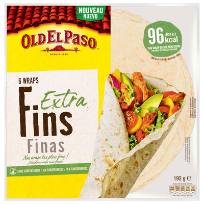 Tortilla de trigo Wrap extra finas Old El Paso 6 unid