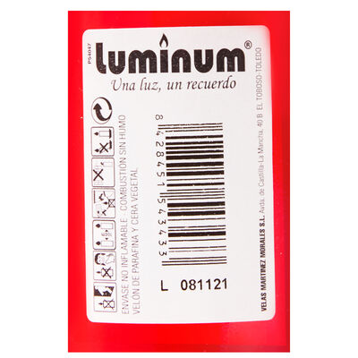 Velón ofrenda Luminum rojo