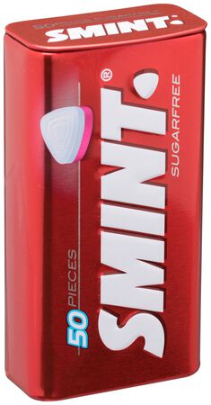 Caramelo Smint sin azúcar lata 35g 50u fresa