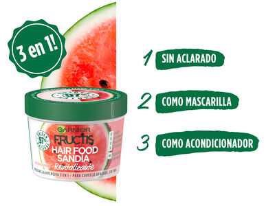 Mascarilla capilar Fructis 390ml revitalizante sandía