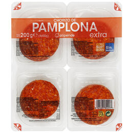 Chorizo de pamplona en lonchas Alipende pack 4 de 50g