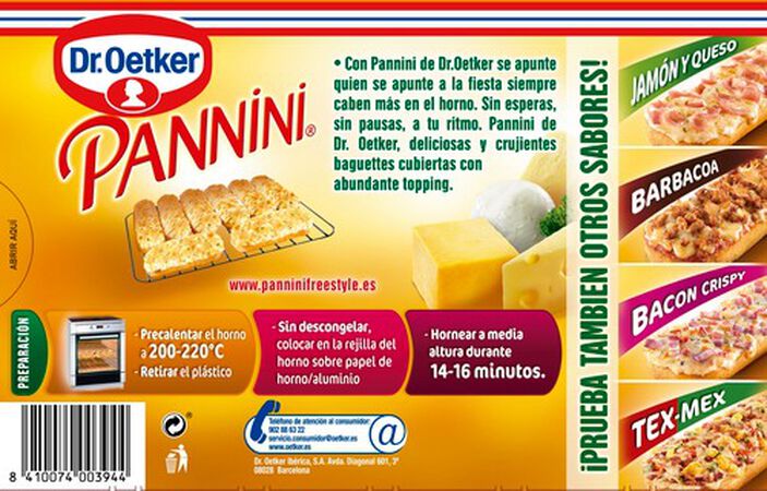 Pannini Dr.Oetker 250g 4 quesos