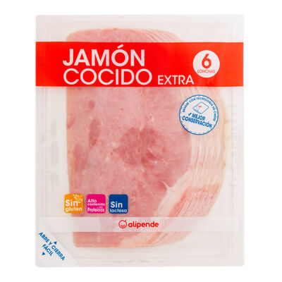 Jam&oacute;n cocido en lonchas calidad extra Alipende 180g