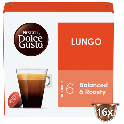 Caf&eacute; lungo intensidad 6 Dolce Gusto 16 c&aacute;psulas