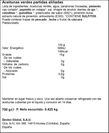 Aceituna gazpacha Carbonell 425g