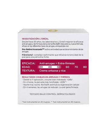 Crema facial de noche L'Or&eacute;al 50ml revitalift hidratante