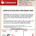 Cachopo de pollo relleno de jamón serrano y queso 300g aproximadamente