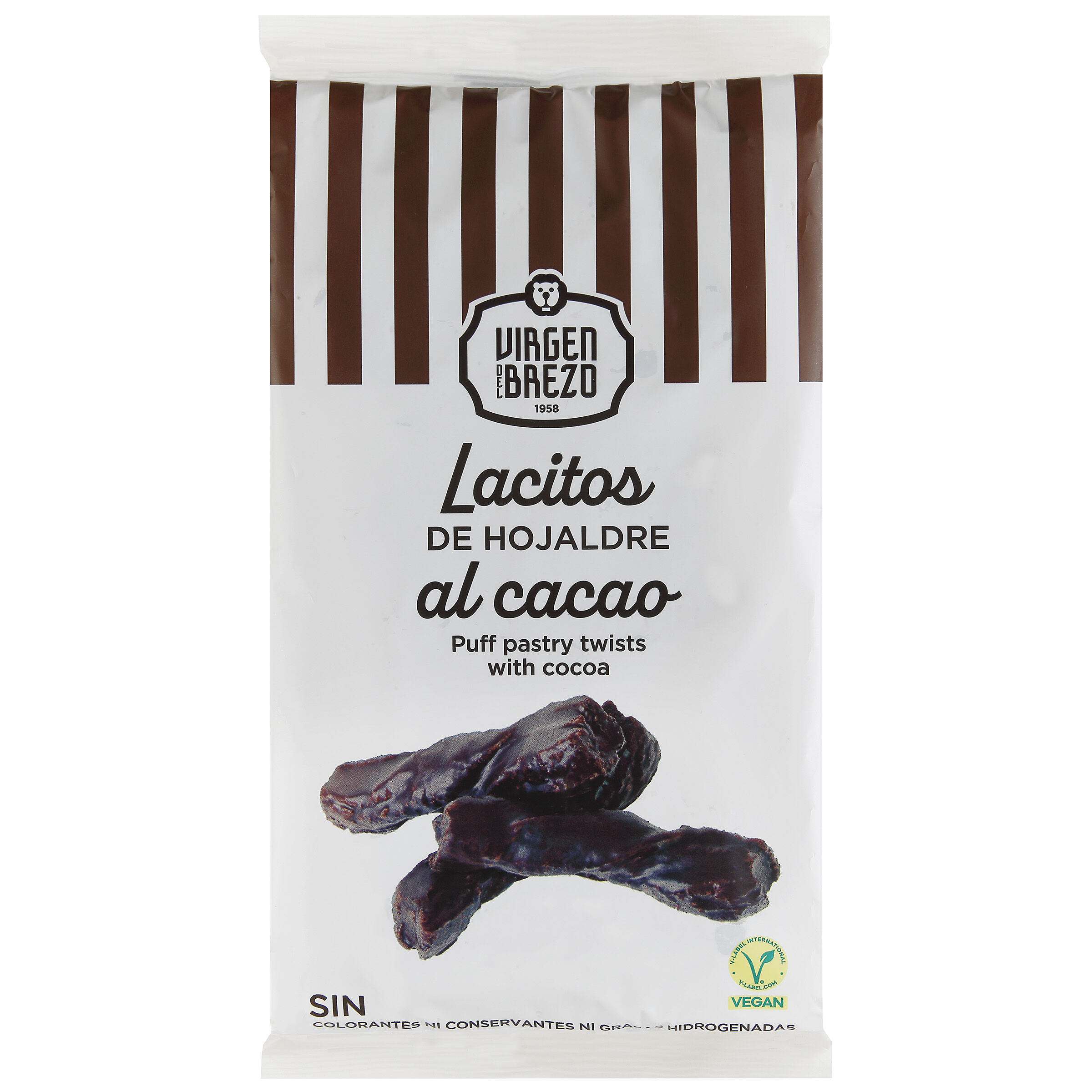 Lacitos Hojaldre Virgen Brezo 200g Cacao