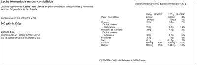 B&iacute;fidus Activia pack 8 natural