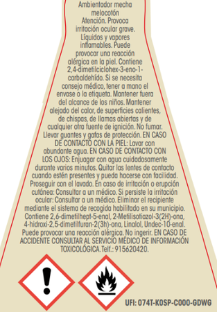 Ambientador tipo mecha Lanta melocotón