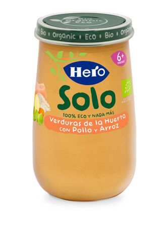 Tarro Hero solo eco verdura pollo arroz desde 6meses 190g