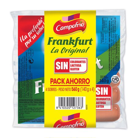 Salchichas tipo frankfurt Campofrío pack 4 uds