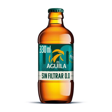 Cerveza rubia sin filtrar 0,0 El Águila 33cl