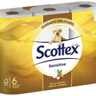 Papel higiénico Scottex 6 rollos sensitive