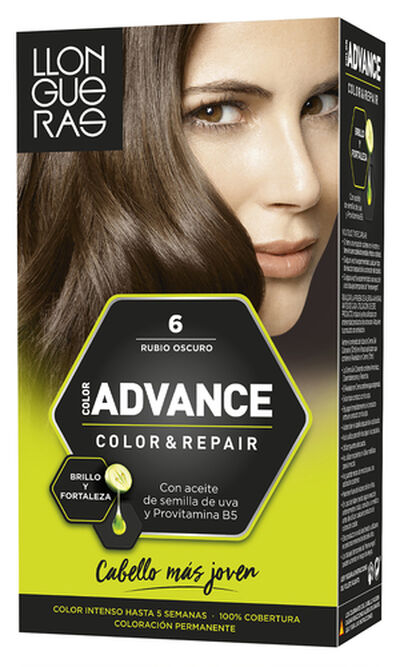 Tinte de cabello Llongueras Color Advance nº 6 rubio oscuro
