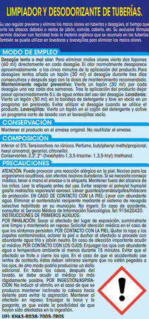 Limpiador tuber&iacute;a Lanta 1l desodorizante