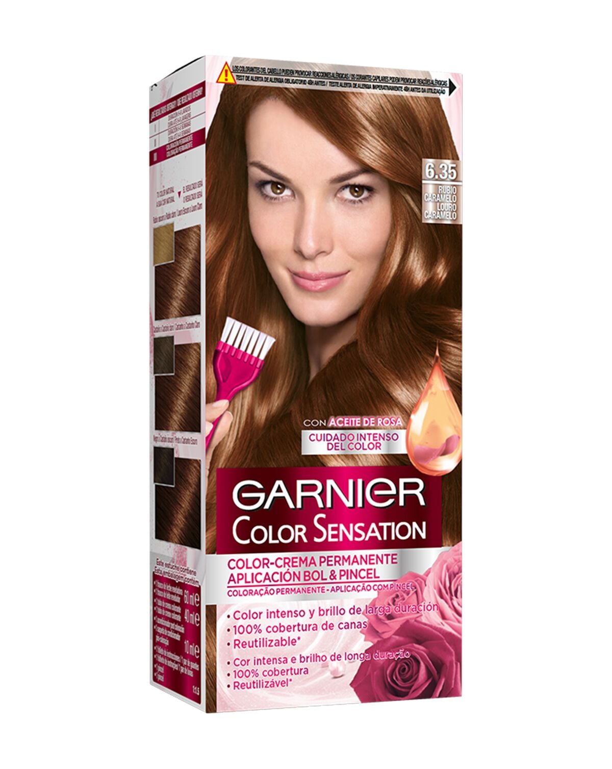 Tinte de cabello Garnier Color Sensation nº 6.35 rubio caramelo